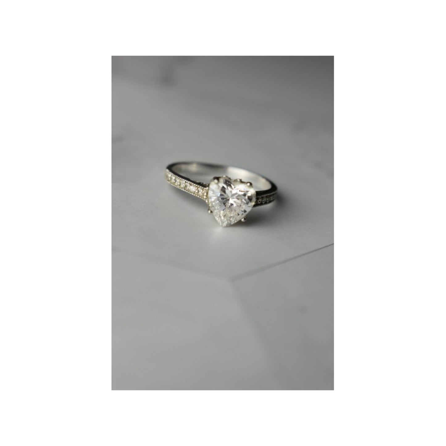 925 STERLING SILVER CZ "HEART" RING SIZE 8