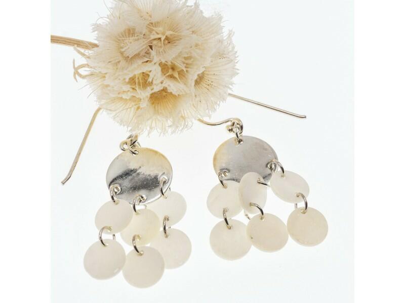 925 STERLING SILVER MOTHER OF PEARL EARRINGS