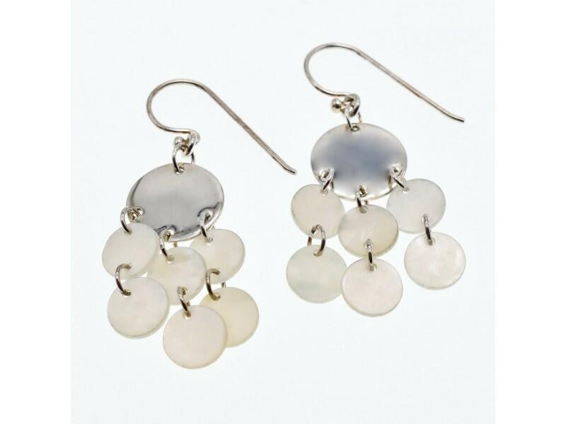 925 STERLING SILVER MOTHER OF PEARL EARRINGS