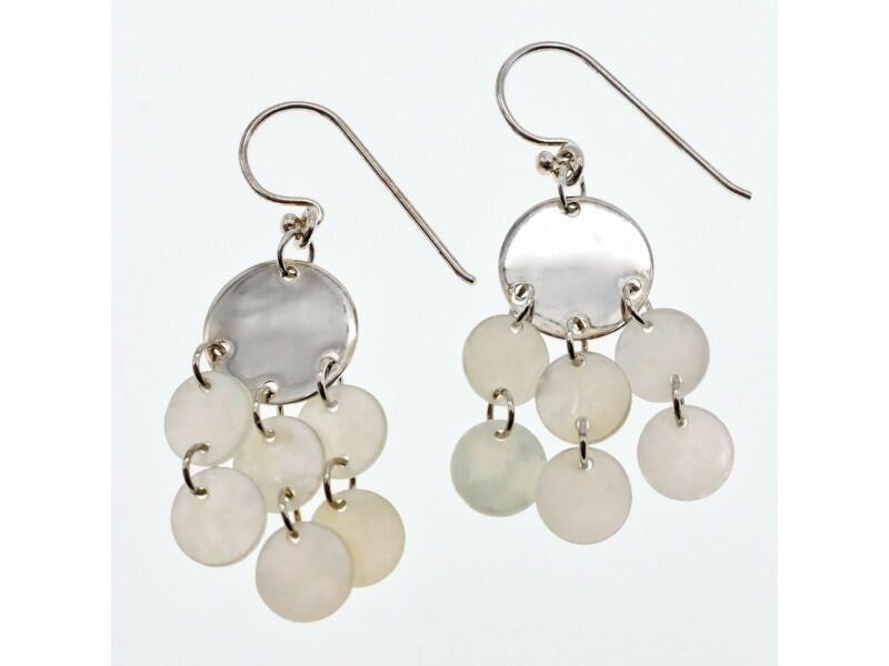 925 STERLING SILVER MOTHER OF PEARL EARRINGS
