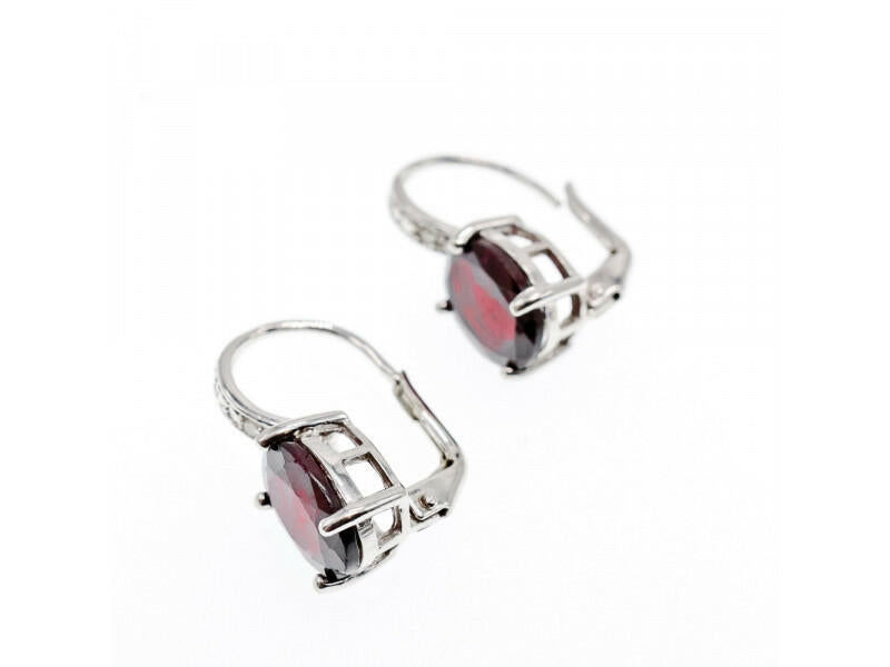 925 STERLING SILVER ALMANDINE EARRINGS