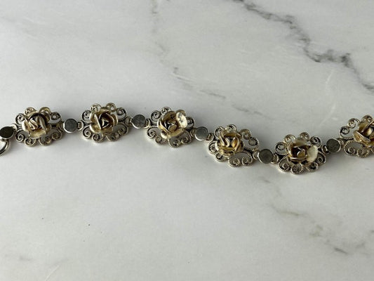 Vintage 925 Sterling Silver Bracelet Size 7 In