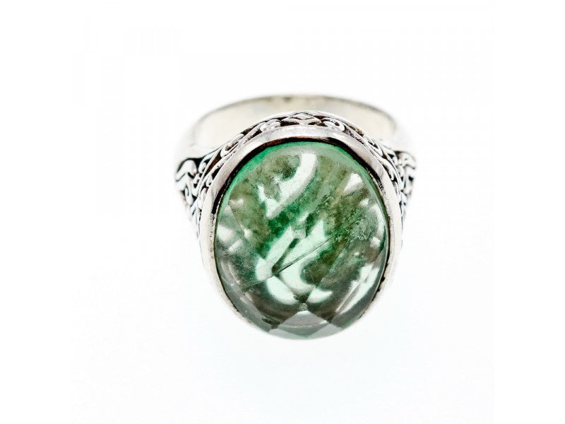 Vintage 925 Sterling Silver Demantoid Ring Size 8
