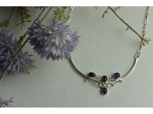 925 Sterling Silver Iolite Necklace