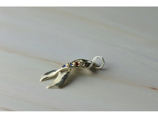 925 Sterling Silver Multicolor CZ Pendant