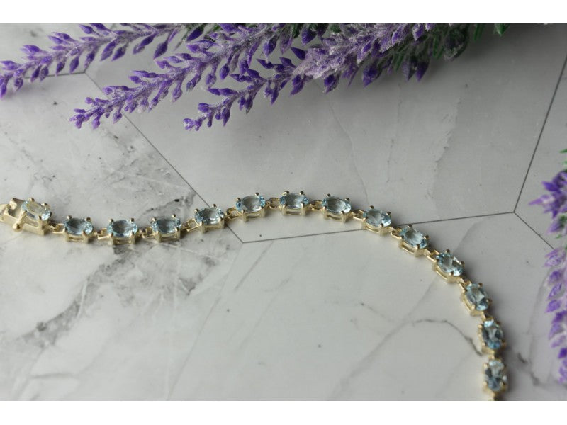 925 Sterling Silver Topaz Bracelet