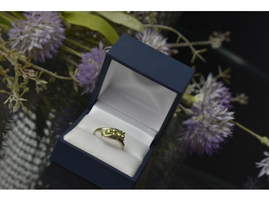 925 Sterling Silver Peridot Ring Size 8.5
