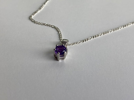 925 Sterling Silver Iolite Chain With Pendant