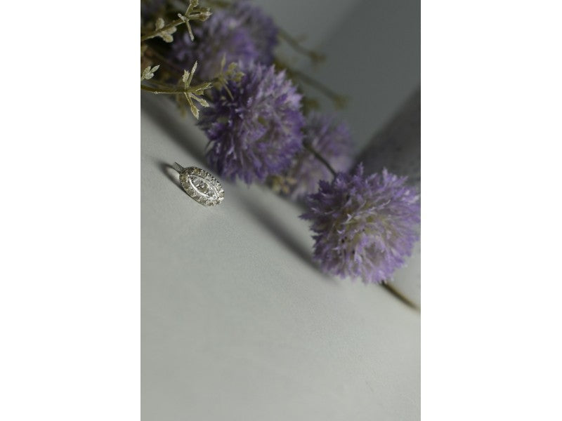 925 Sterling Silver White Beryl/Goshenite Ring Size 5.5