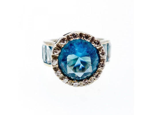925 Sterling Silver CZ Ring Size 6.5
