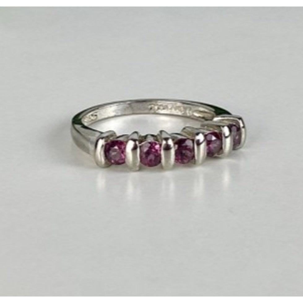 925 Sterling Silver Morganite Ring Size 6