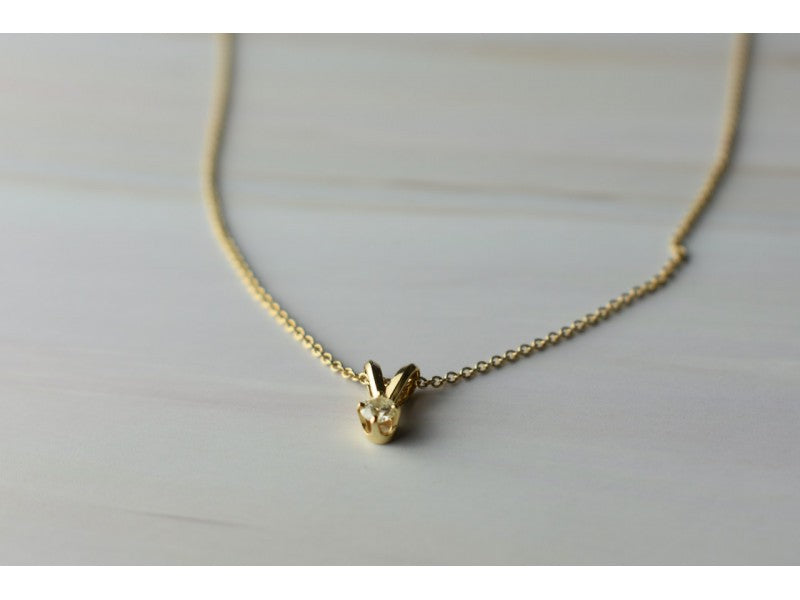 10K Yellow Gold Diamond Chain with Pendant