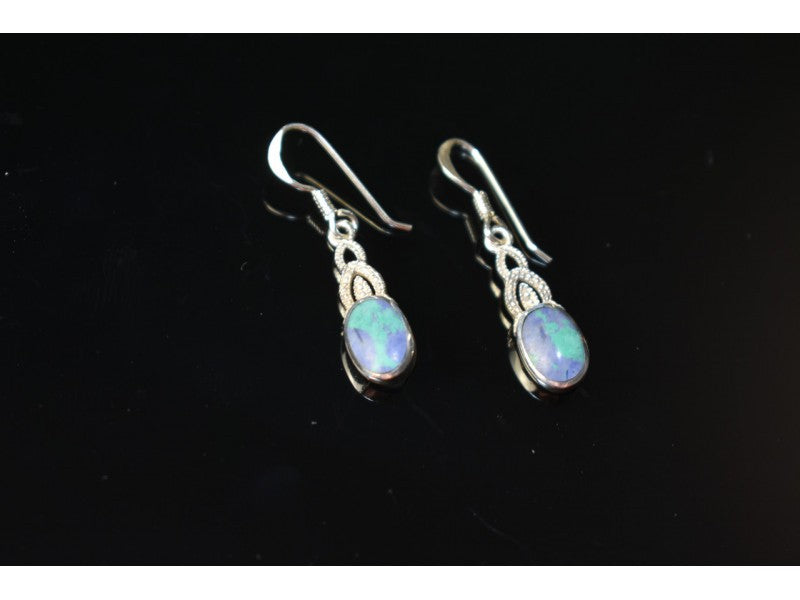 925 Sterling Silver Multicolor Jasper Earrings