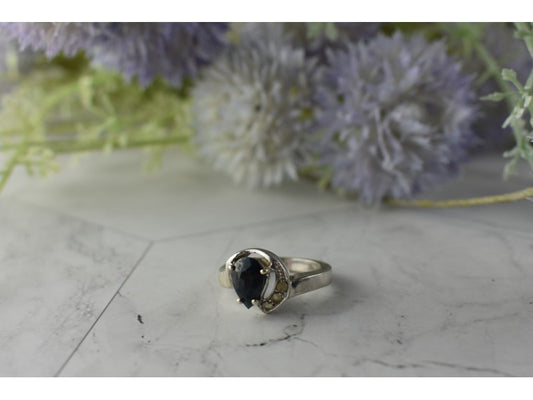 925 Sterling Silver Spinel & Quartz Ring Size 6.5