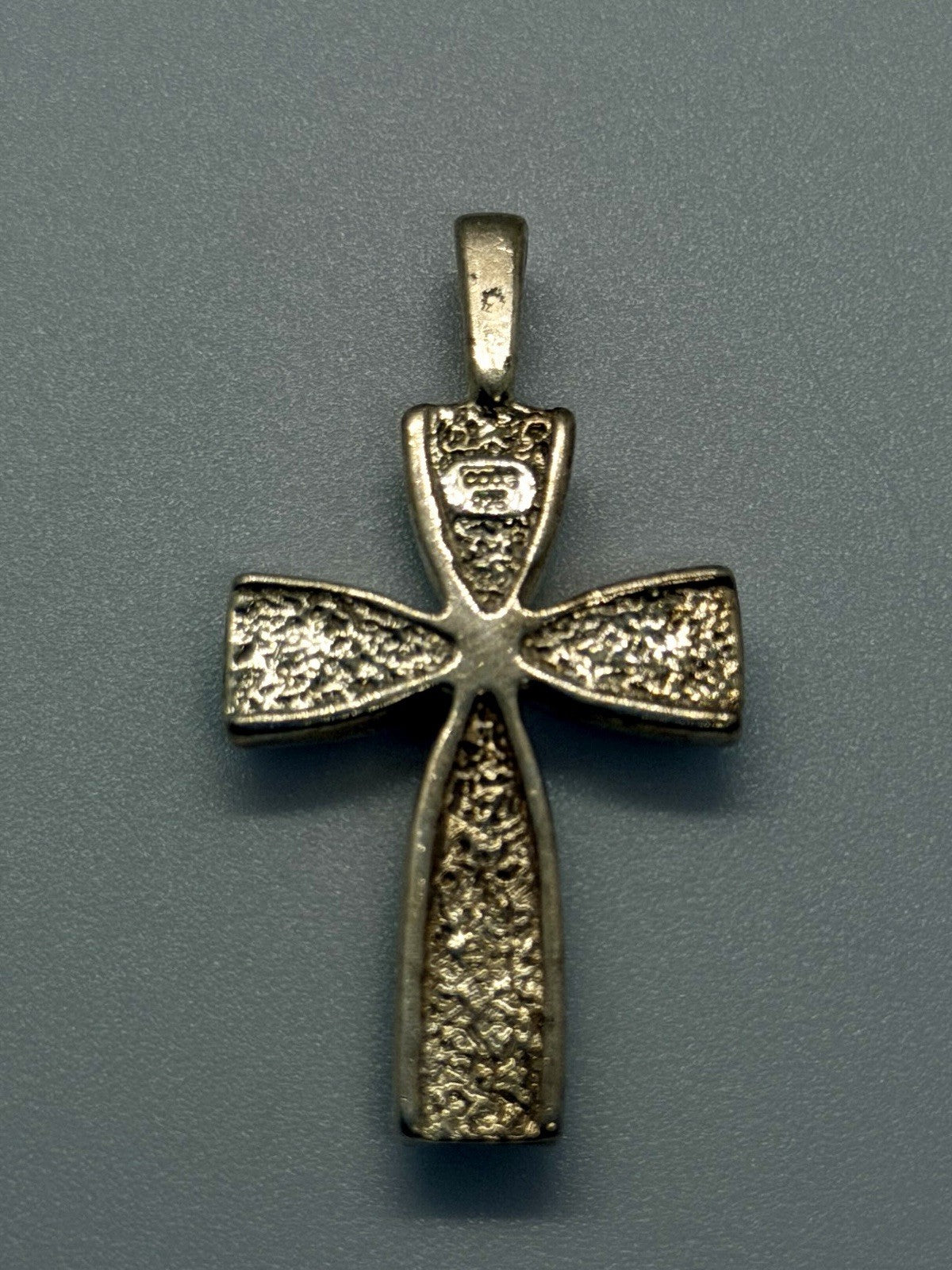 Southwestern Style 925 Sterling Silver Turquoise Inlay Cross Pendant