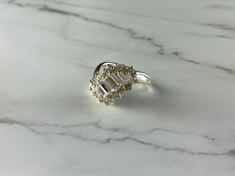 925 Sterling Silver CZ Ring Size 11.5