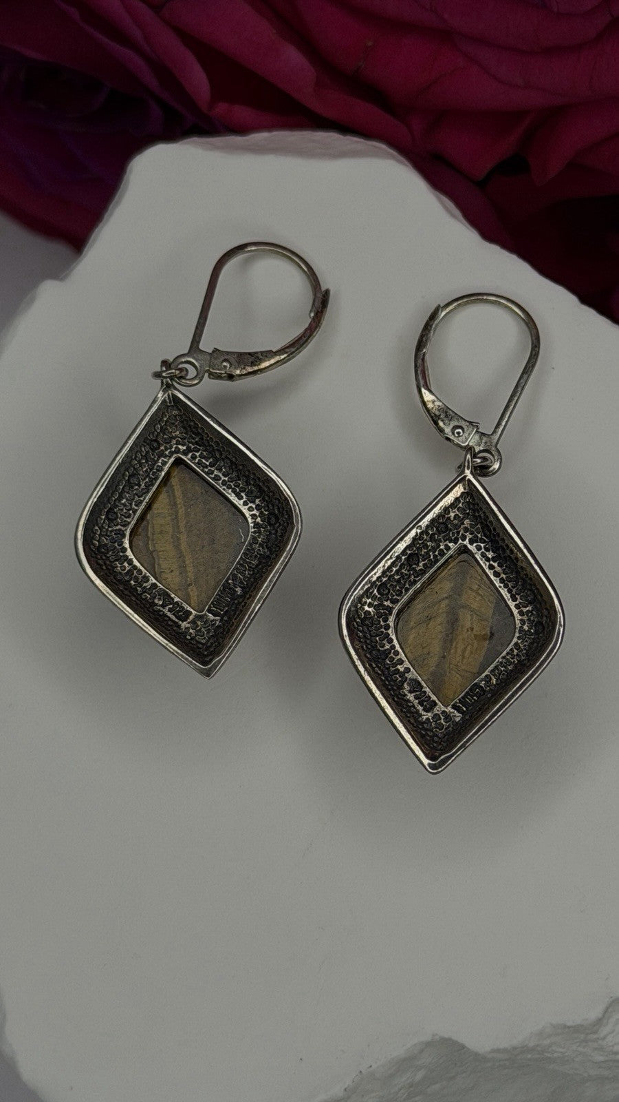 Artisan Collection 925 Sterling Silver Tiger's Eye Earrings