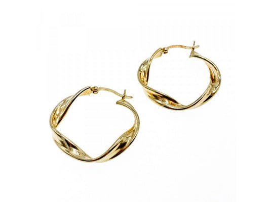 925 Sterling Silver Gold Plated Classic Earring