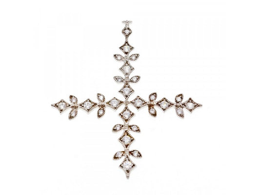 925 Sterling Silver CZ "Snowflake" Pendant