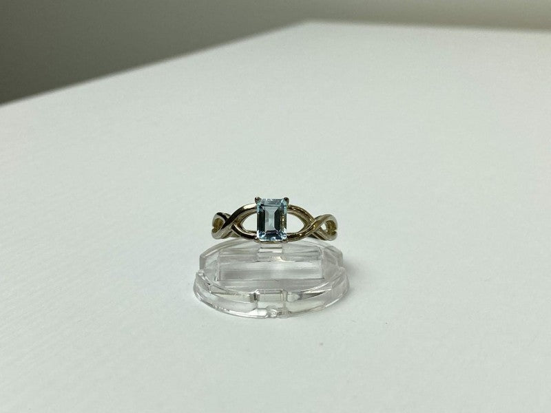 925 Sterling Silver Blue Spinel Ring Size 11.25
