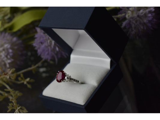 925 Sterling Silver Pink Topaz and CZ Ring Size 6.5