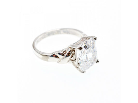 925 Sterling Silver CZ Ring Size 11.5