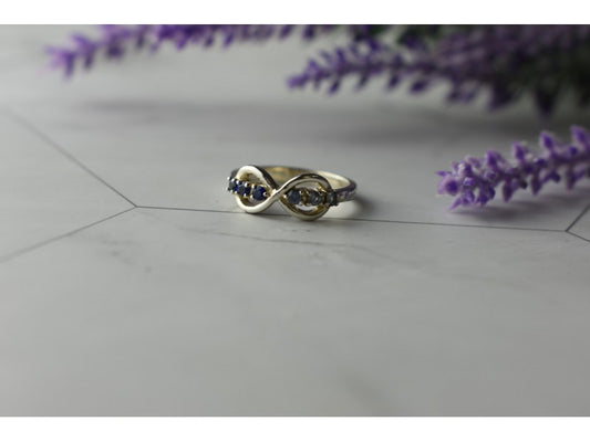 925 Sterling Silver Blue Tourmaline & Spinel Ring Size 5.5 Megan Ray