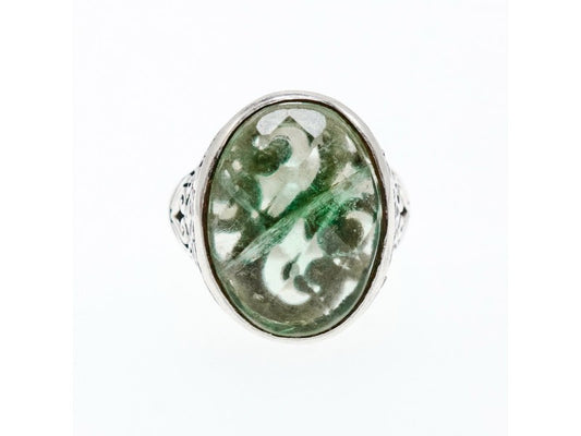 Vintage 925 Sterling Silver Demantoid Ring Size 8