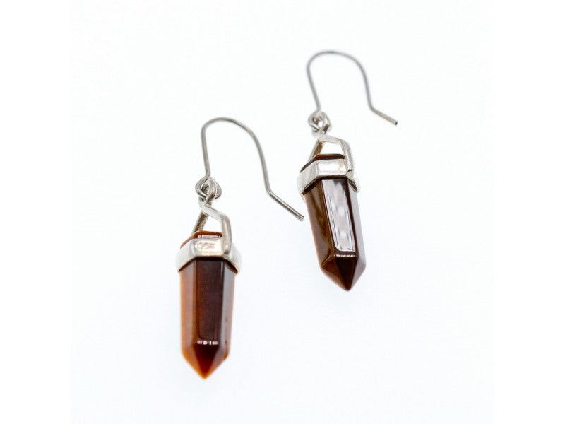 925 Sterling Silver Tiger'S Eye Earrings