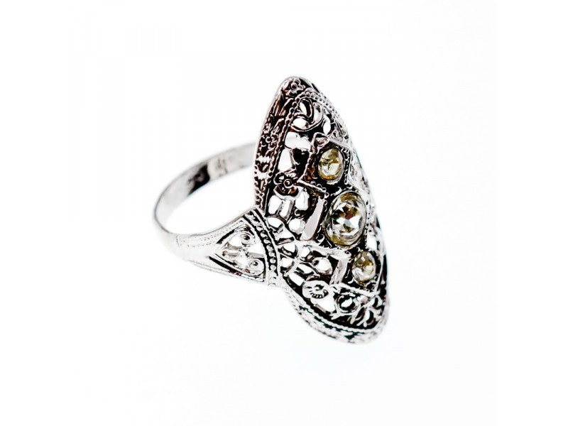 925 Sterling Silver Tourmaline Ring Size 6.5