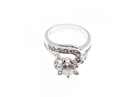 925 Sterling Silver White/Colorless CZ Ring Size 5.5