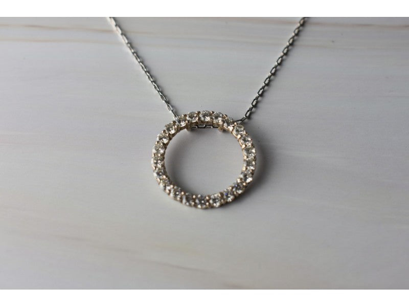 925 Sterling Silver CZ Chain With Pendant