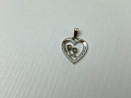 925 Sterling Silver CZ "Heart" Pendant