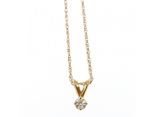 10K Yellow Gold Diamond Chain with Pendant