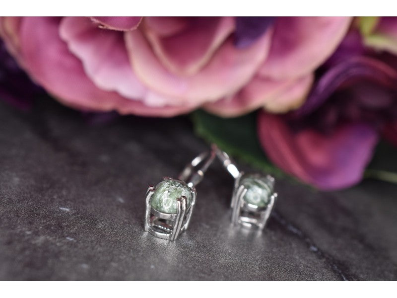 925 Sterling Silver Serpentine Earrings