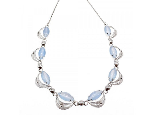 925 Sterling Silver Moonstone Necklace