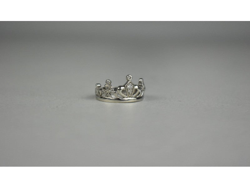 925 Sterling Silver Goshenite "Crown" Ring Size 6.5