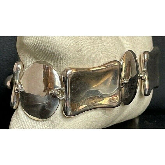 RLM ROBERT LEE MORRIS STUDIO 925 STERLING SILVER TOGGLE  BRACELET. 47 GR. SKY