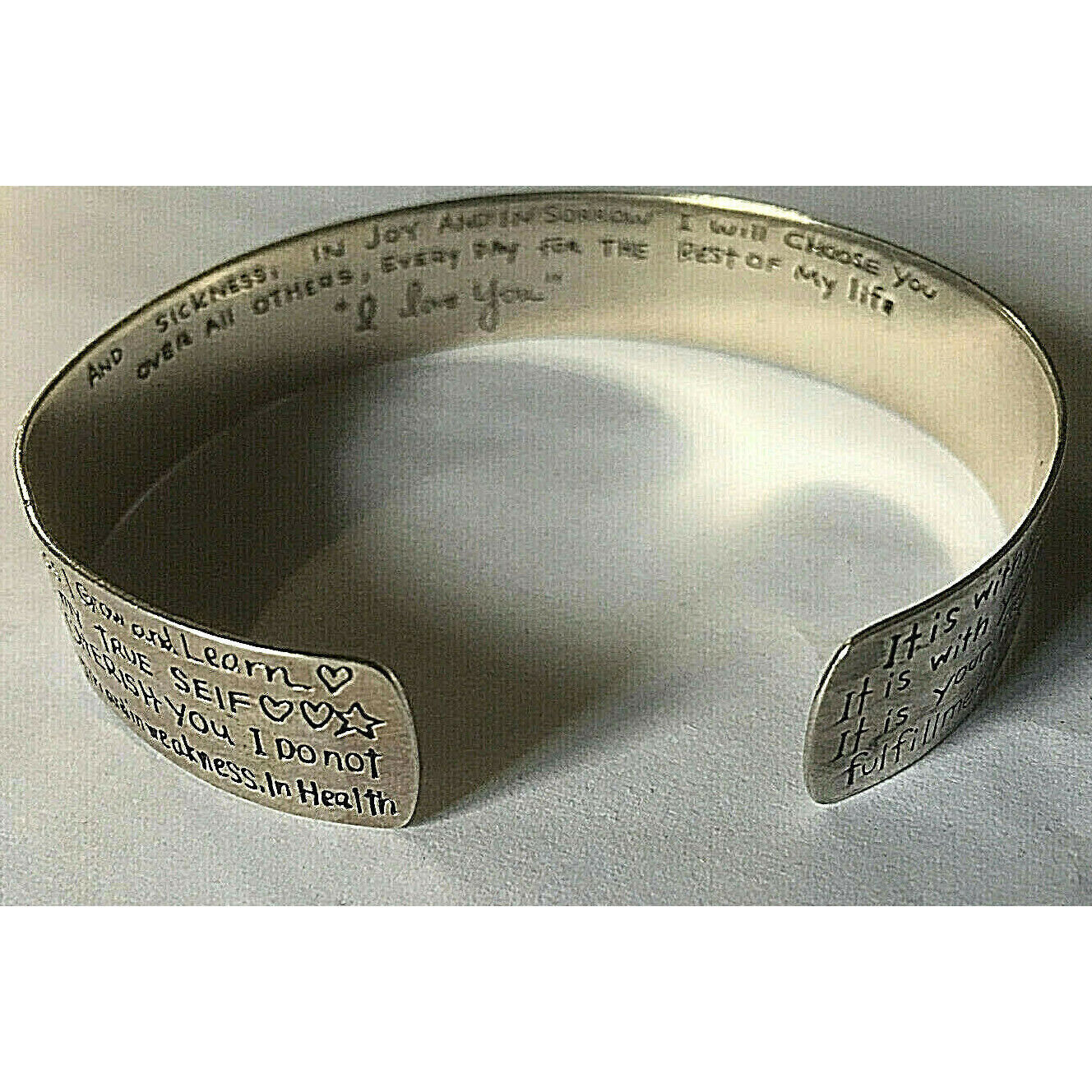 925 STERLING SILVER LOVE NOTES CONFETION BRACELET SKY