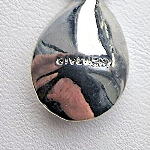 GIVENCHY 925 STERLING SILVER Rainbow  MOONSTONE TEAR DROP EARRINGS AT