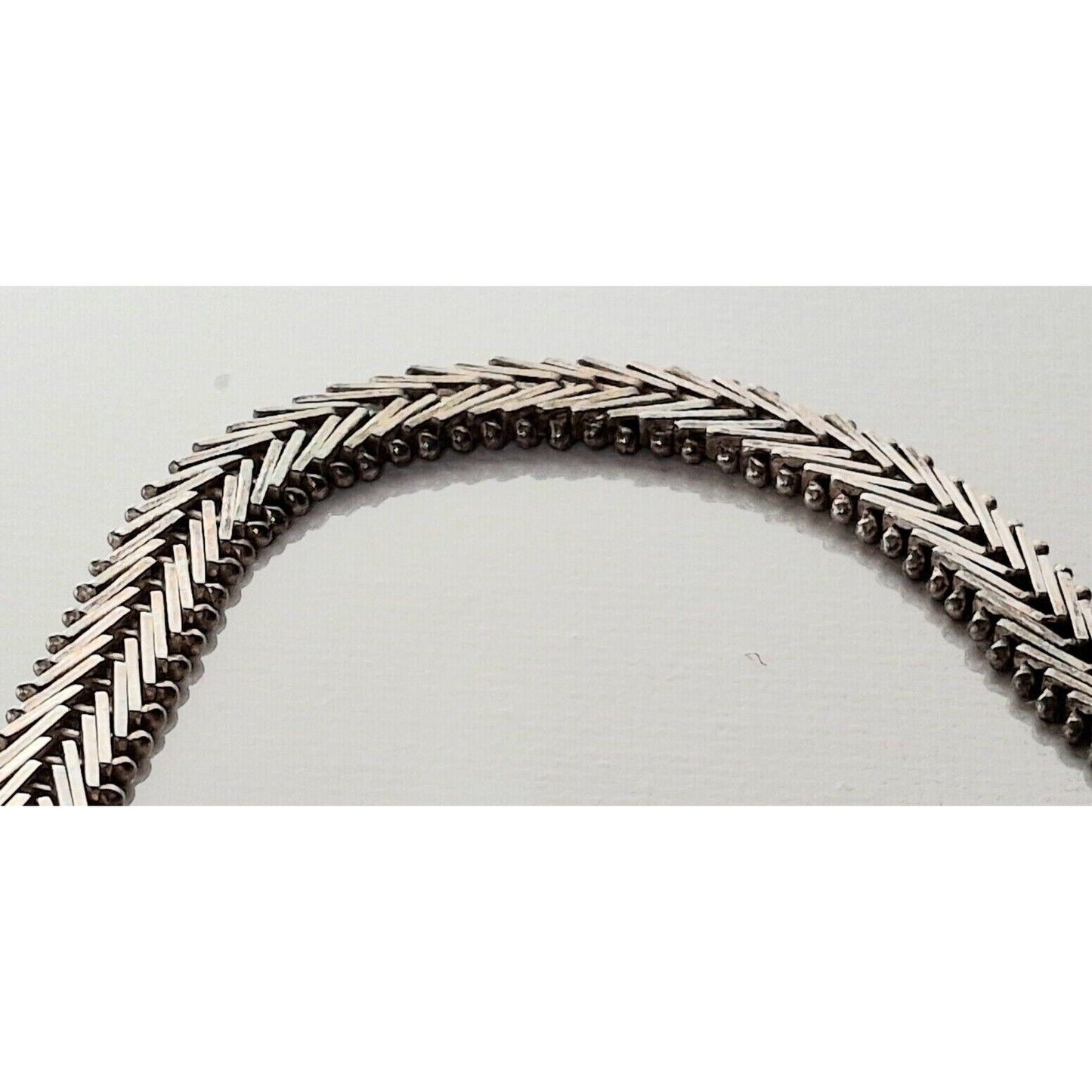 MALOR ITALY 925 STERLING SILVER TPANTHER HEADS CHAIN  BRACELET SKY