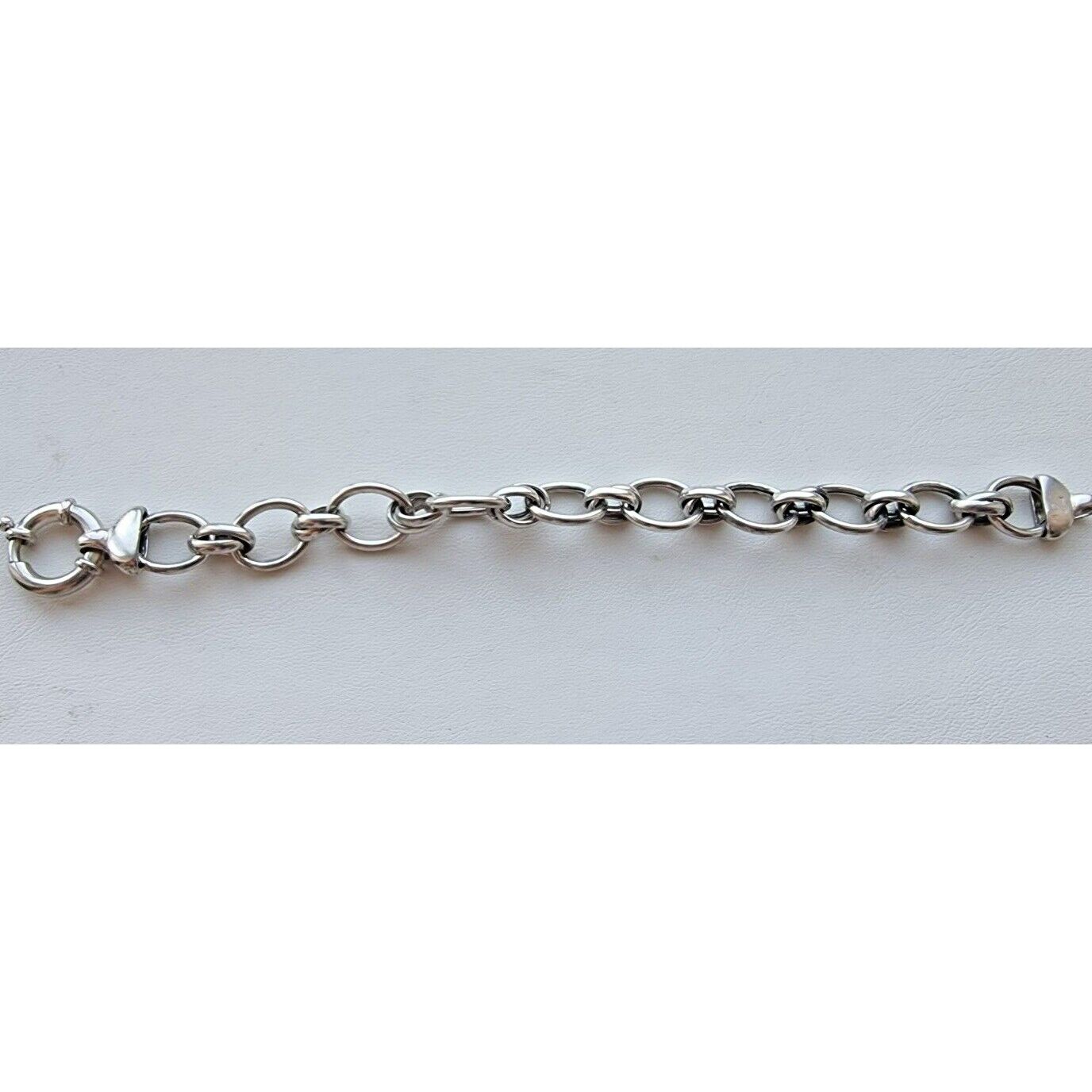 HAN 925 STERLING SILVER ITALY LINK CHAIN BRACELET  7.5 INCH AT