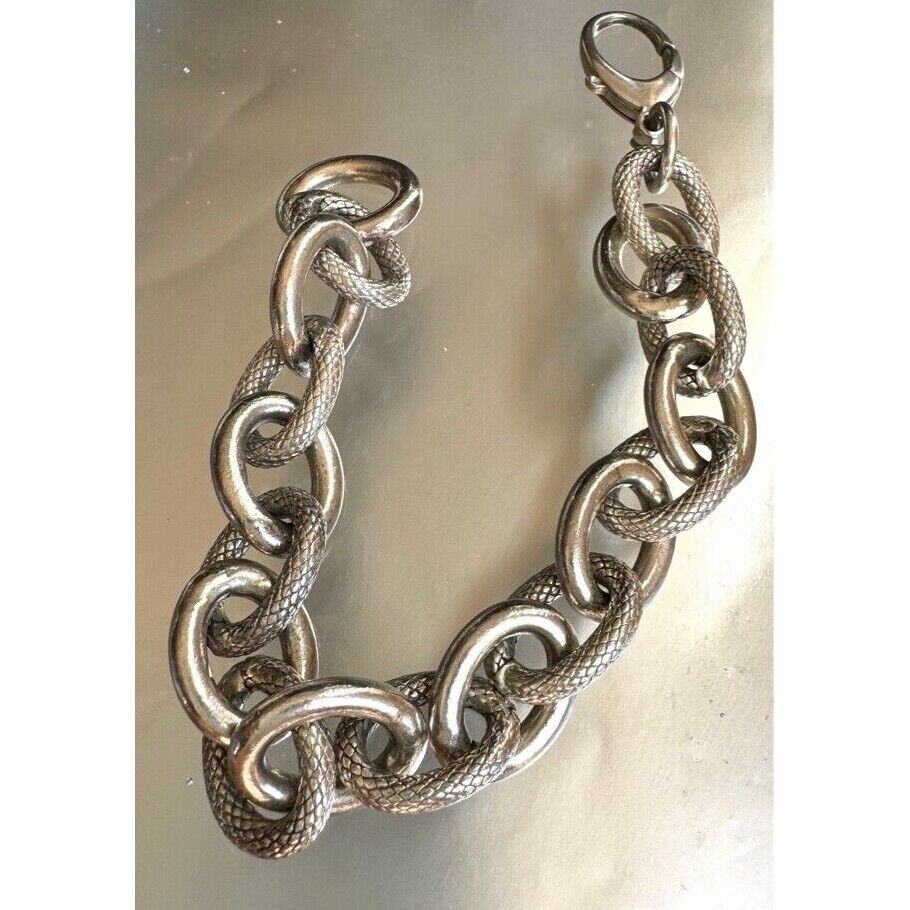 HEAVY 925 STERLING SILVER 8'' CHAIN BRACELET SKY