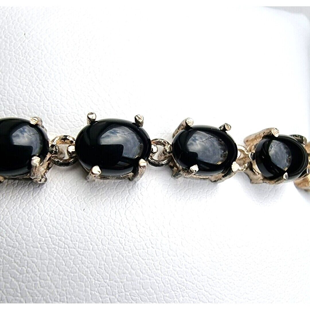 KUBA BA 925 STERLING SILVER BLACK ONYX BRACELET AT