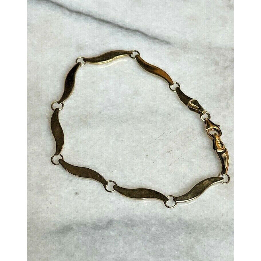 ELEGANT BI-TONE YELLOW GOLD  BRACELET SKY