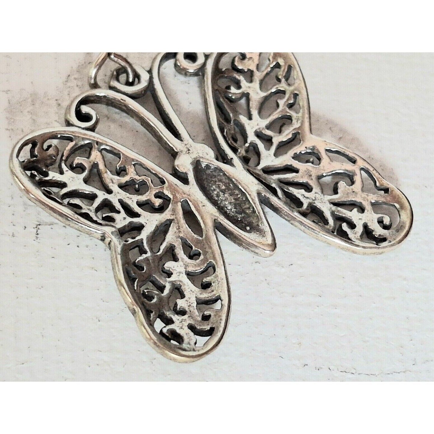 925 STERLING SILVER  BUTTERFLY EARRINGS SKY