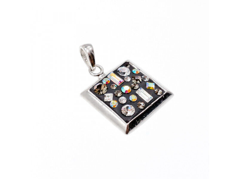 925 STERLING SILVER ENAMEL & CZ EXCLUSIVE PENDANT