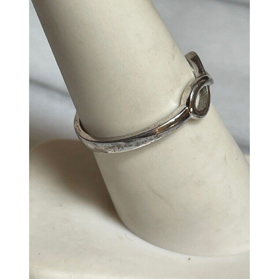 925 STERLING SILVER INFINITY ''I LOVE YOU'' BAND RING SIZE 7.75 SKY