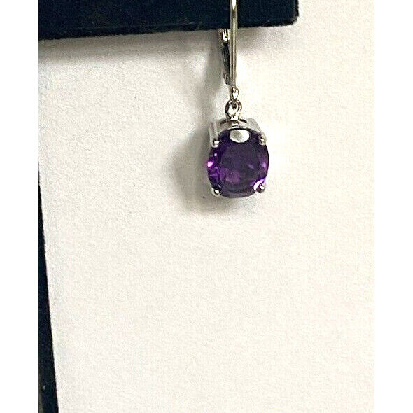 925 STERLING SILVER AND AMETHYST EARRINGS SKY