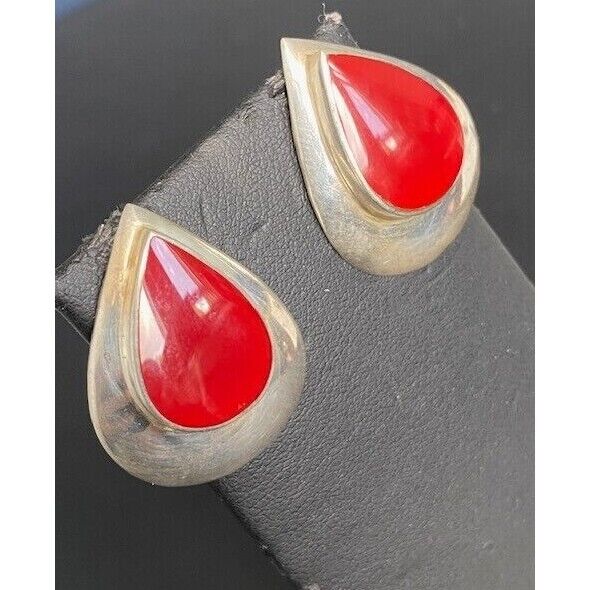 925 STERLING SILVER AND CARNELIAN EARRINGS SKY